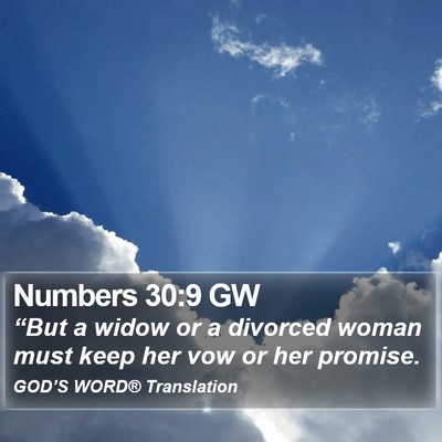 Numbers 30:9 GW Bible Verse Image