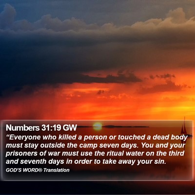 Numbers 31:19 GW Bible Verse Image