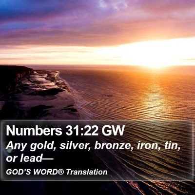Numbers 31:22 GW Bible Verse Image