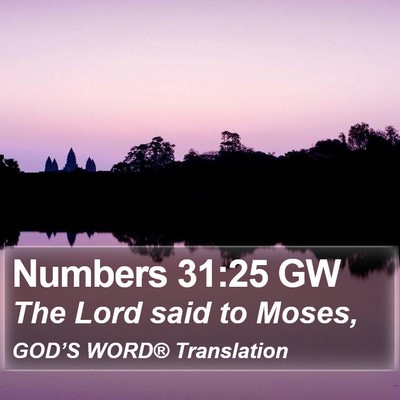 Numbers 31:25 GW Bible Verse Image