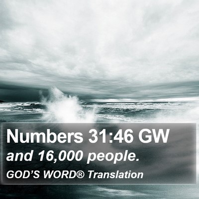 Numbers 31:46 GW Bible Verse Image
