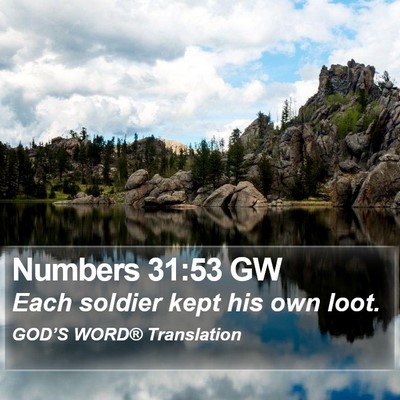 Numbers 31:53 GW Bible Verse Image