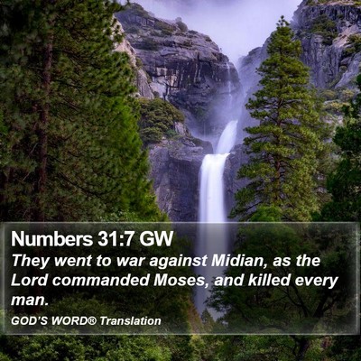 Numbers 31:7 GW Bible Verse Image
