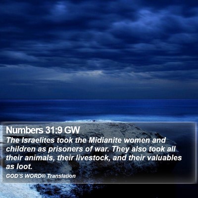 Numbers 31:9 GW Bible Verse Image