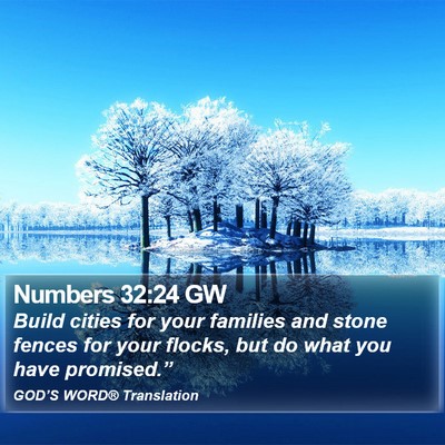 Numbers 32:24 GW Bible Verse Image