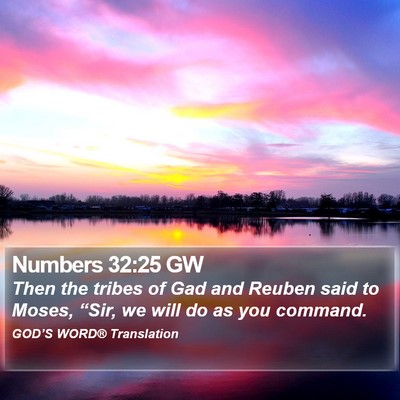 Numbers 32:25 GW Bible Verse Image