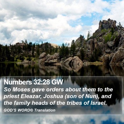 Numbers 32:28 GW Bible Verse Image