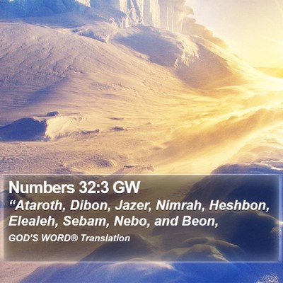 Numbers 32:3 GW Bible Verse Image