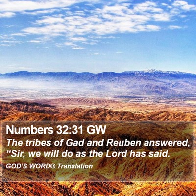 Numbers 32:31 GW Bible Verse Image