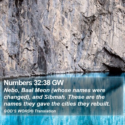 Numbers 32:38 GW Bible Verse Image