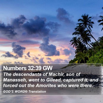 Numbers 32:39 GW Bible Verse Image