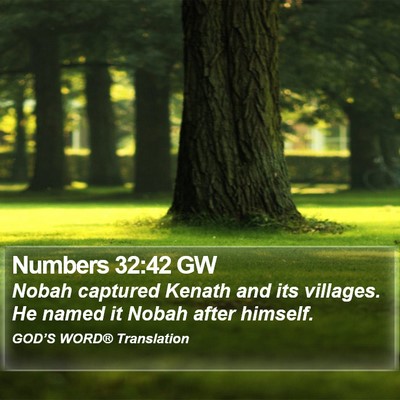 Numbers 32:42 GW Bible Verse Image