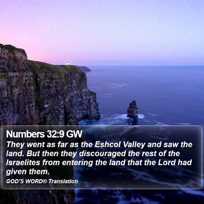 Numbers 32:9 GW Bible Verse Image
