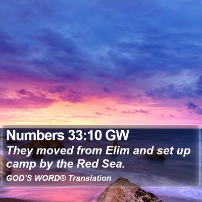 Numbers 33:10 GW Bible Verse Image
