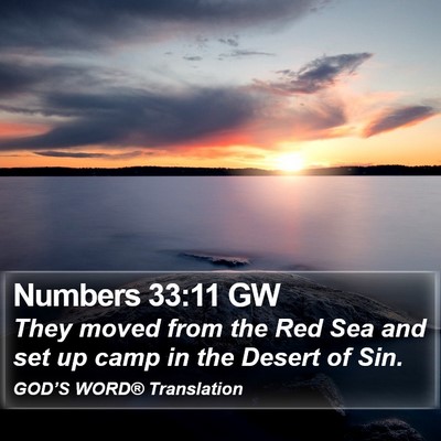 Numbers 33:11 GW Bible Verse Image