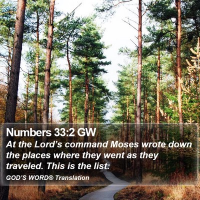 Numbers 33:2 GW Bible Verse Image