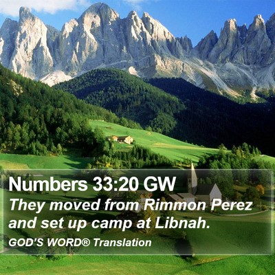 Numbers 33:20 GW Bible Verse Image