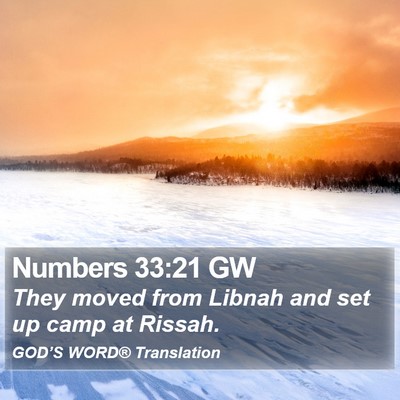 Numbers 33:21 GW Bible Verse Image