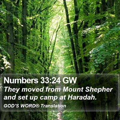 Numbers 33:24 GW Bible Verse Image