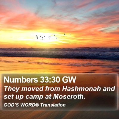 Numbers 33:30 GW Bible Verse Image