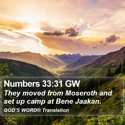 Numbers 33:31 GW Bible Verse Image
