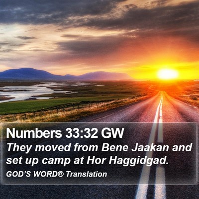 Numbers 33:32 GW Bible Verse Image