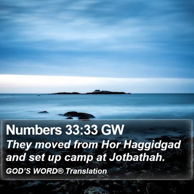 Numbers 33:33 GW Bible Verse Image