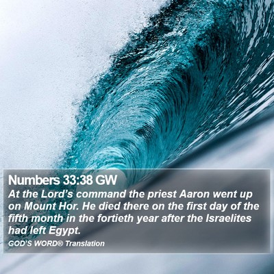 Numbers 33:38 GW Bible Verse Image