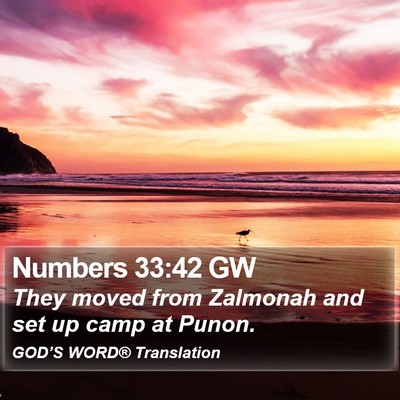Numbers 33:42 GW Bible Verse Image