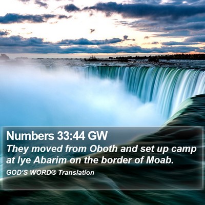 Numbers 33:44 GW Bible Verse Image