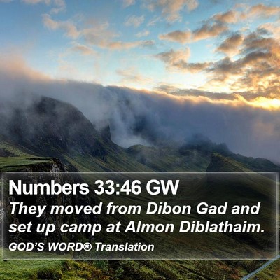 Numbers 33:46 GW Bible Verse Image