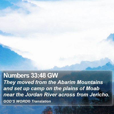 Numbers 33:48 GW Bible Verse Image