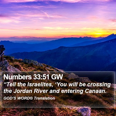 Numbers 33:51 GW Bible Verse Image