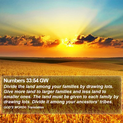 Numbers 33:54 GW Bible Verse Image