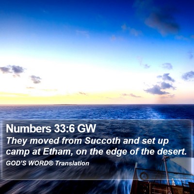Numbers 33:6 GW Bible Verse Image