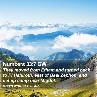 Numbers 33:7 GW Bible Verse Image