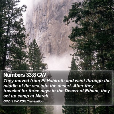 Numbers 33:8 GW Bible Verse Image