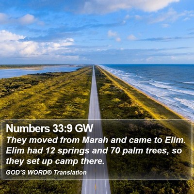 Numbers 33:9 GW Bible Verse Image