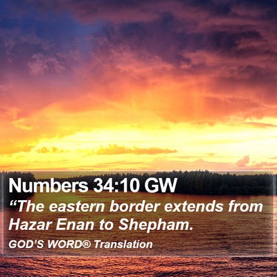 Numbers 34:10 GW Bible Verse Image
