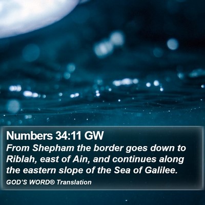 Numbers 34:11 GW Bible Verse Image