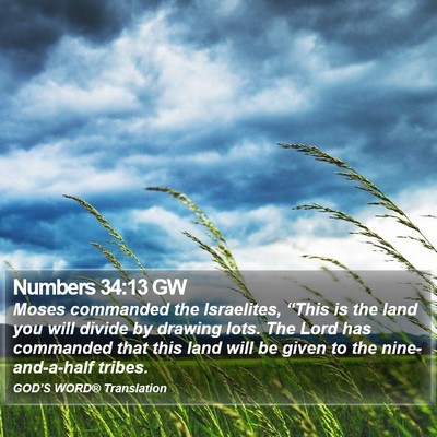 Numbers 34:13 GW Bible Verse Image
