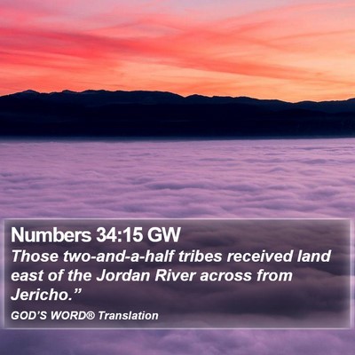 Numbers 34:15 GW Bible Verse Image