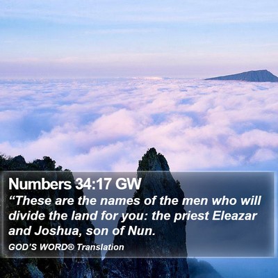 Numbers 34:17 GW Bible Verse Image