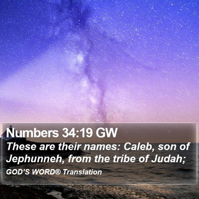 Numbers 34:19 GW Bible Verse Image