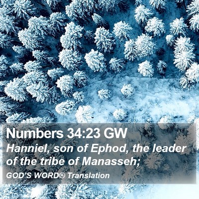 Numbers 34:23 GW Bible Verse Image