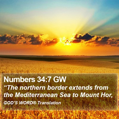 Numbers 34:7 GW Bible Verse Image
