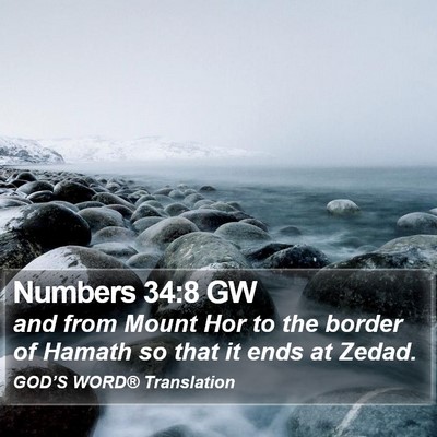Numbers 34:8 GW Bible Verse Image
