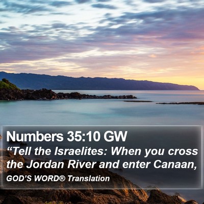 Numbers 35:10 GW Bible Verse Image
