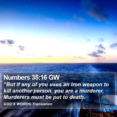 Numbers 35:16 GW Bible Verse Image