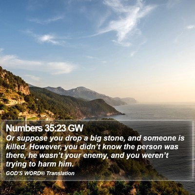 Numbers 35:23 GW Bible Verse Image
